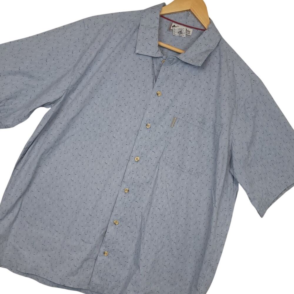 Vintage Columbia Vertex Men's Button-Up Shirt Sz XL Short Sleeve Gray Casual